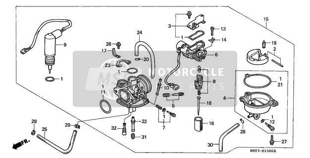 Honda FES150 1998 Carburateur pour un 1998 Honda FES150